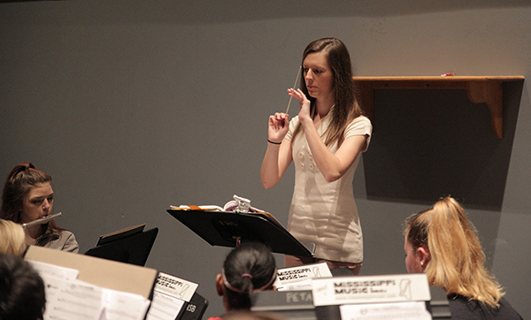 Brittany Swindoll using her Masters of Music education to teach student musicians