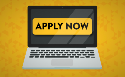 laptop with apply now on the screen image for the how to apply to southern miss blog