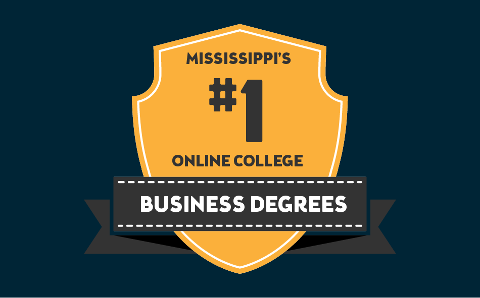 Vector art of a badge for the #1 business degree in the state blog