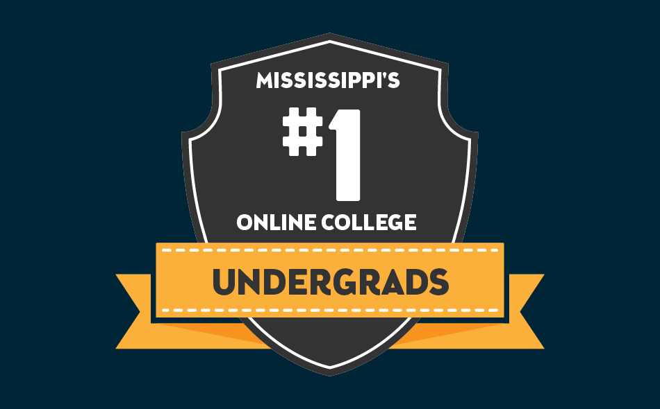 A vector art image of a badge for the #1 best online undergrad degrees in the state blog